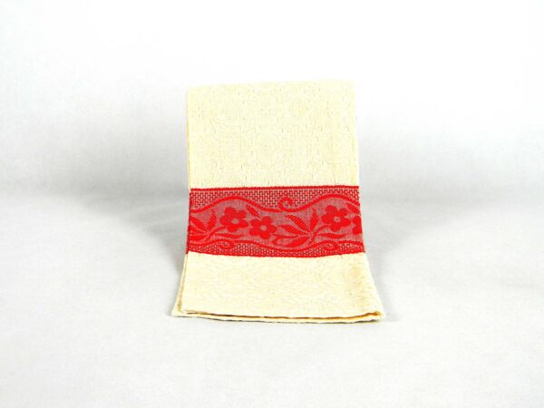 Strofinaccio in cotone con fascia rossa - immagine 2