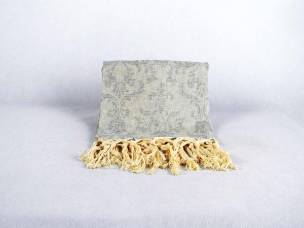 Set asciugamani grigio con frangia - immagine 2