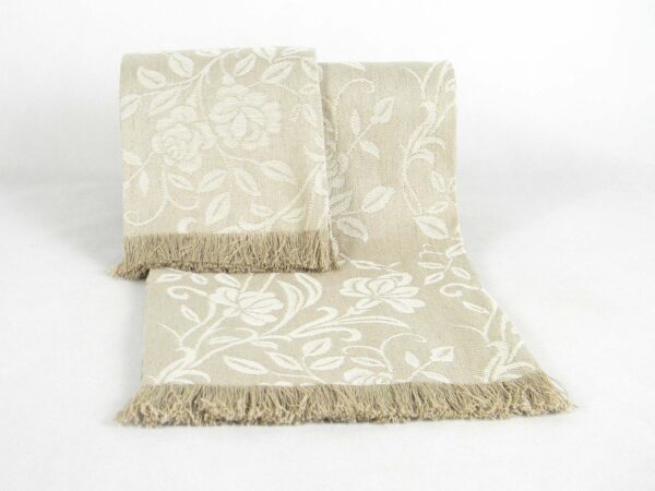 Set asciugamani in cotone beige