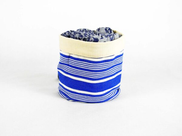 Portapane con 6 strofinacci blu - immagine 3
