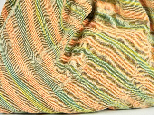 Borsa in cotone a righe multicolore - immagine 2