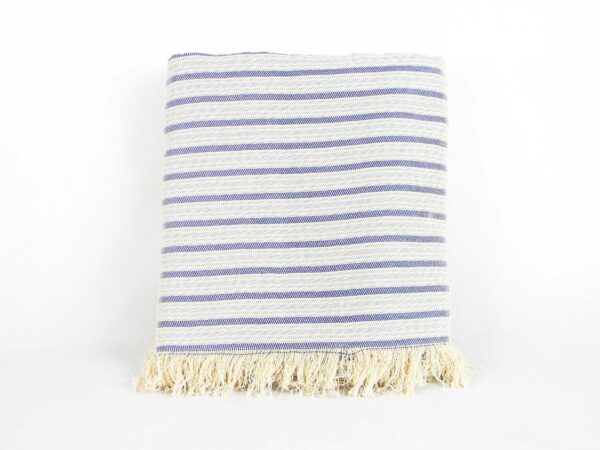 Coperta a righe in cotone - immagine 2