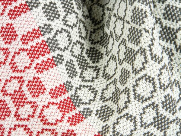 Borsa in cotone rossa e nera - immagine 3