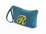 Pochette blu jeans in cotone