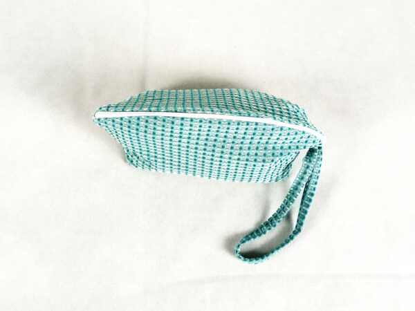 Pochette turchese in cotone - immagine 2